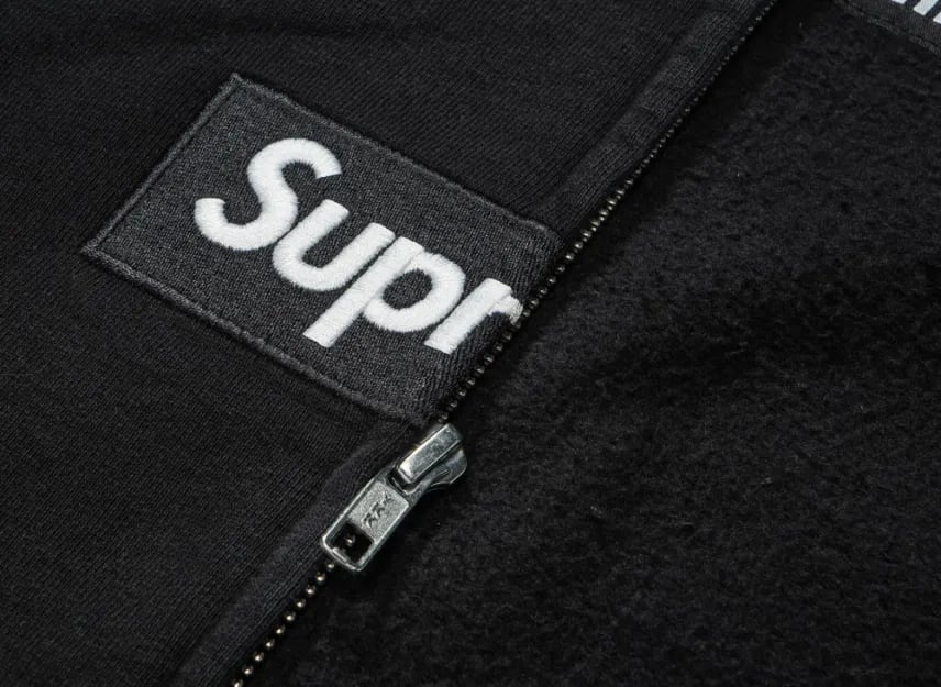 Supreme ボックスロゴ ペイントスプラッター ジップアップパーカー メンズ レディース フルジップ フーディー ブラック ホワイト ネイビー