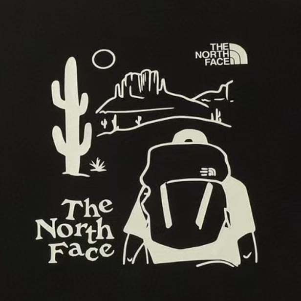 THE NORTH FACE メンズ バックプリントTシャツ 半袖 ロゴTシャツ ブラック カジュアル アウトドアウェア