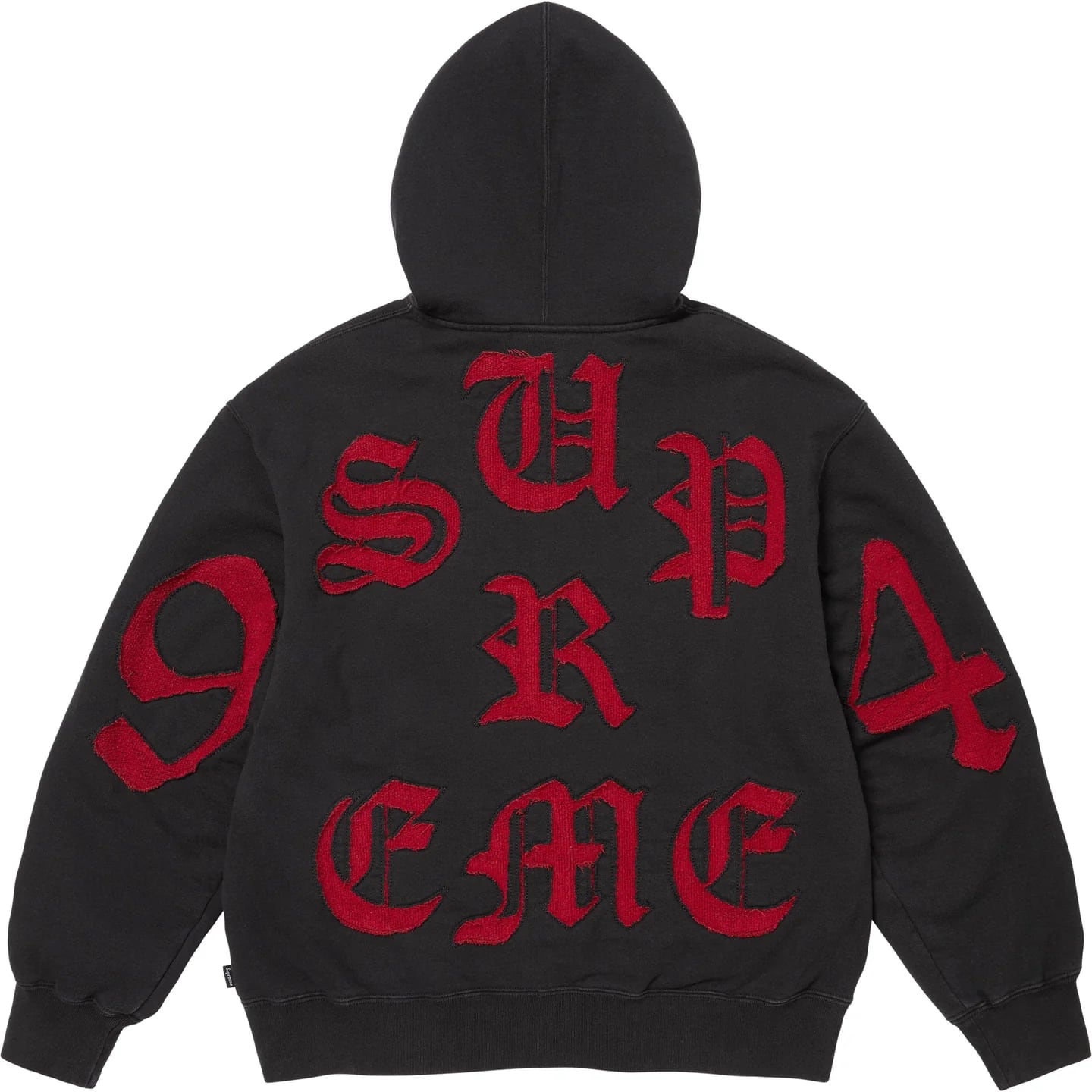 SUPREME? ZIP UP HOODIE 2025SS バックロゴ フルジップ スウェットパーカー プレミアムコットン シュプリーム 高級感 ストリート グレー ブラック