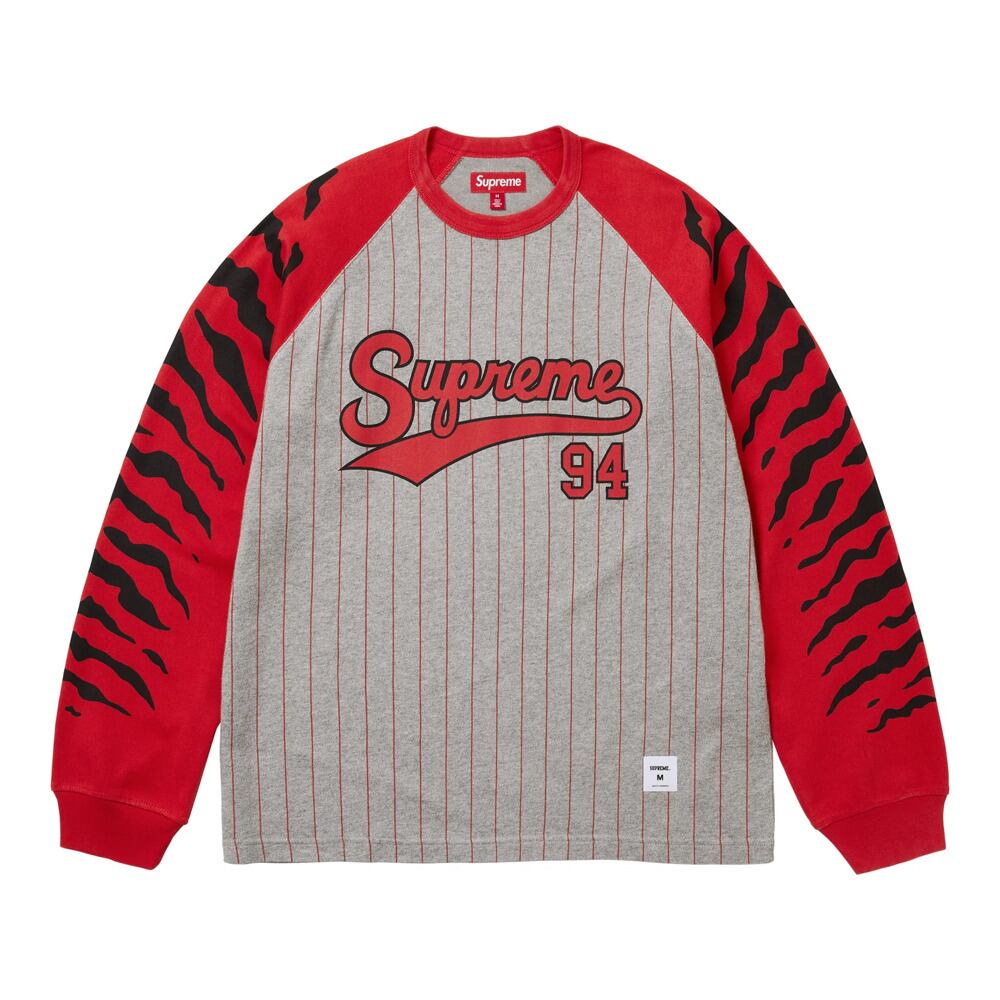 【Supreme】SUPREME? RAGLAN SLEEVE LONG TEE 2025SS ラグランスリーブ ロンT カットソー プレミアムコットン 高級感 ストリート ブラック/ホワイト レッド/GRAY オレンジ/ブラック