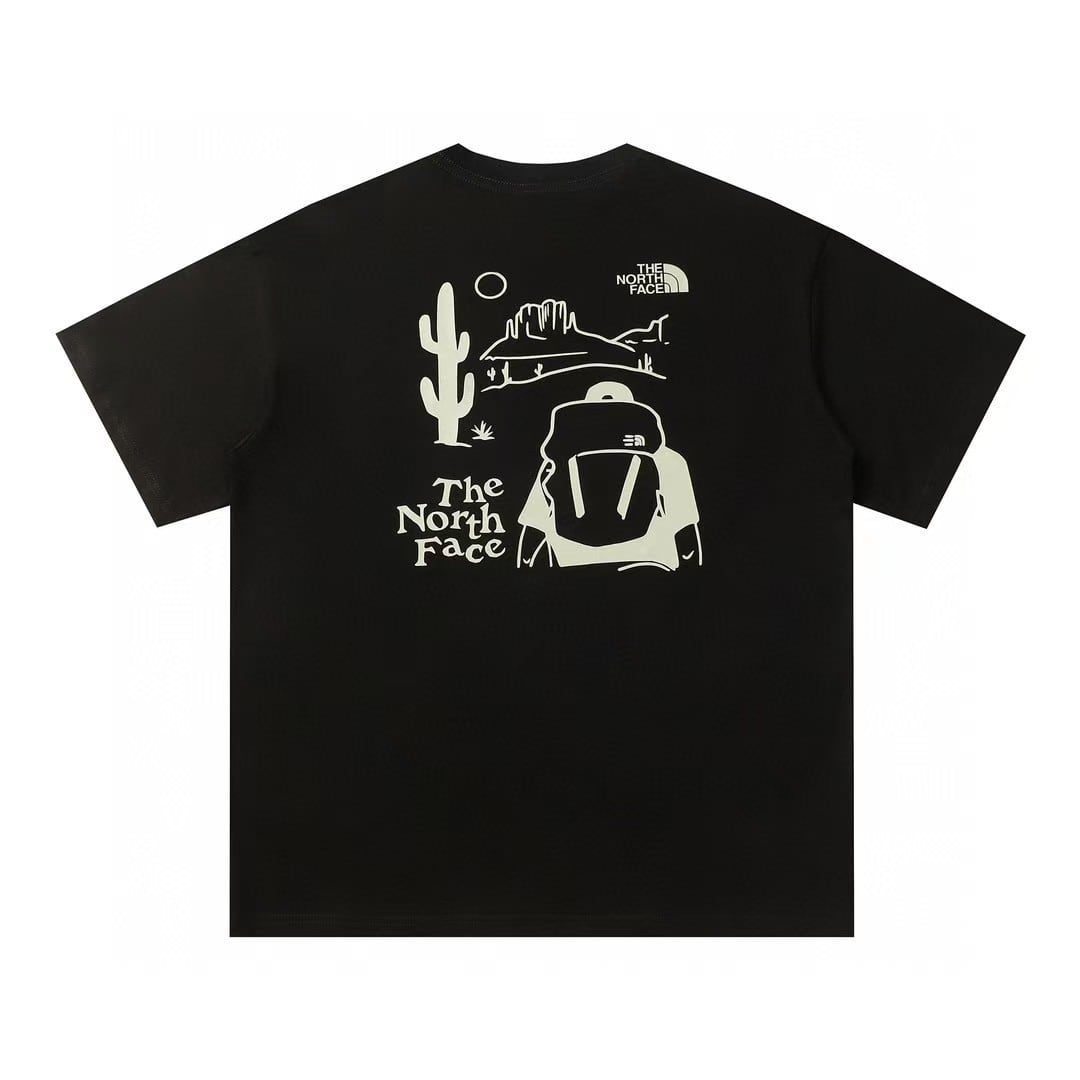 THE NORTH FACE メンズ バックプリントTシャツ 半袖 ロゴTシャツ ブラック カジュアル アウトドアウェア
