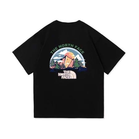 THE NORTH FACE グラフィックTシャツ 半袖 メンズ レディース ユニセックス ブラック バックプリント