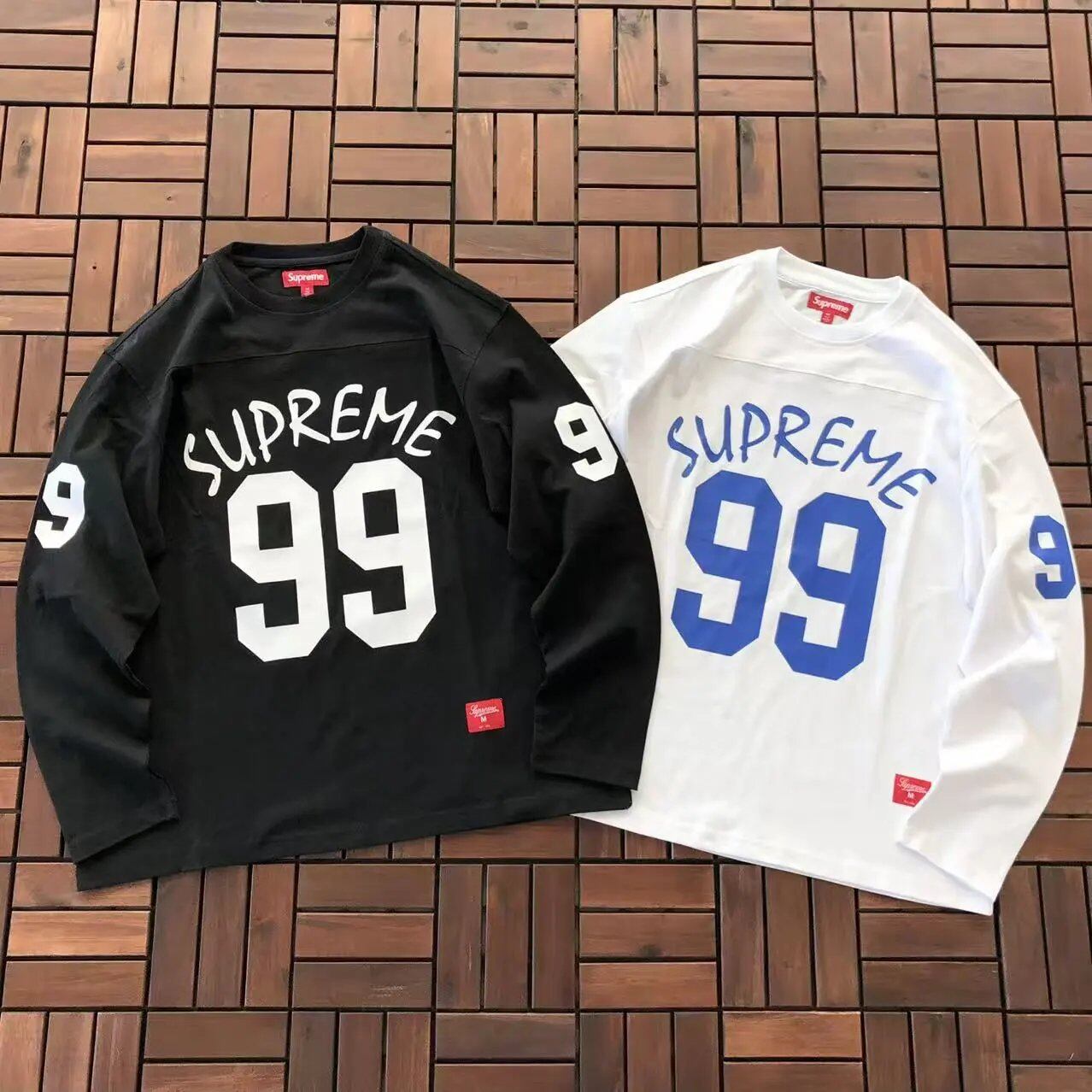 Supreme 99 LONG SLEEVE JERSEY 24FW ナンバリング 99 フットボール ロングスリーブTシャツ ロンT ホワイト ブラック メンズ レディース