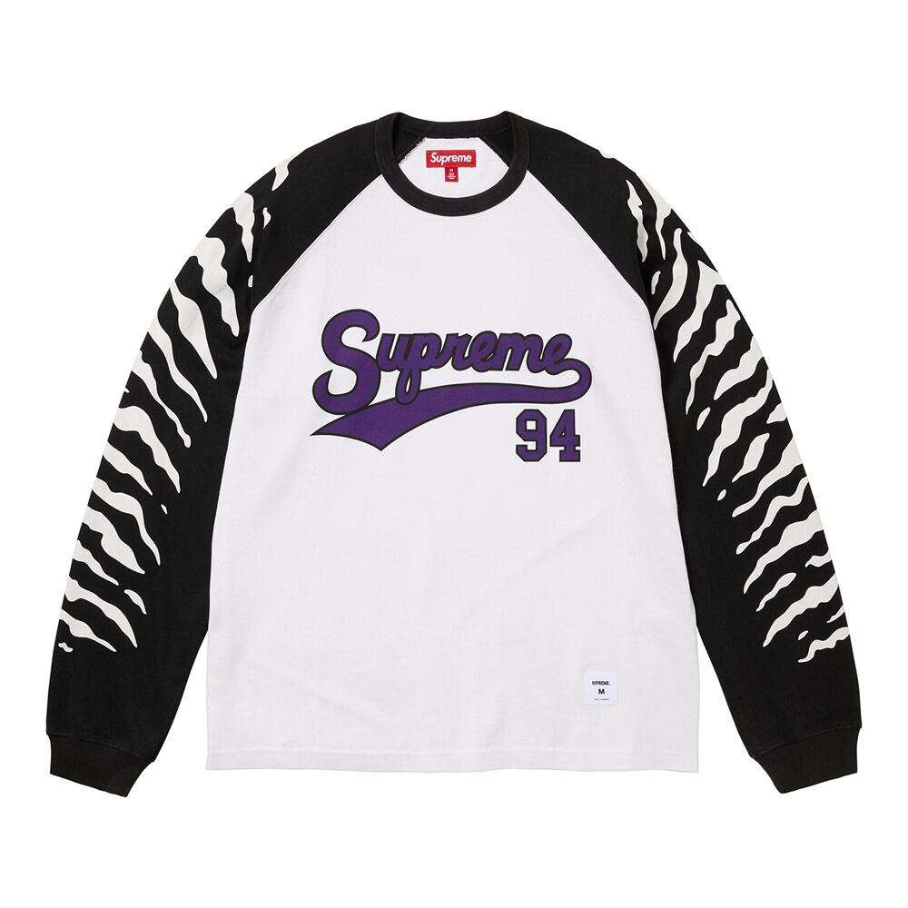 【Supreme】SUPREME? RAGLAN SLEEVE LONG TEE 2025SS ラグランスリーブ ロンT カットソー プレミアムコットン 高級感 ストリート ブラック/ホワイト レッド/GRAY オレンジ/ブラック
