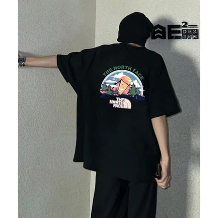 THE NORTH FACE グラフィックTシャツ 半袖 メンズ レディース ユニセックス ブラック バックプリント