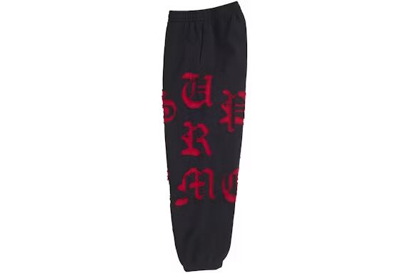 SUPREME? SWEAT PANT 2025SS ロゴ刺繍 スウェットパンツ プレミアムフリース シュプリーム 高級感 ストリート ブラック
