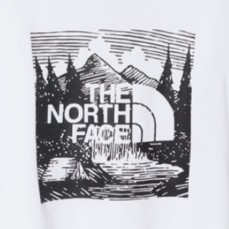 THE NORTH FACE マウンテングラフィック 半袖Tシャツ ホワイト レディース メンズ