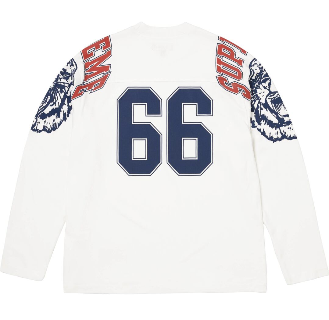 Supreme ナンバリング 66 ロングスリーブTシャツ スモールボックスロゴ ロンT ホワイト ブラック 男女兼用