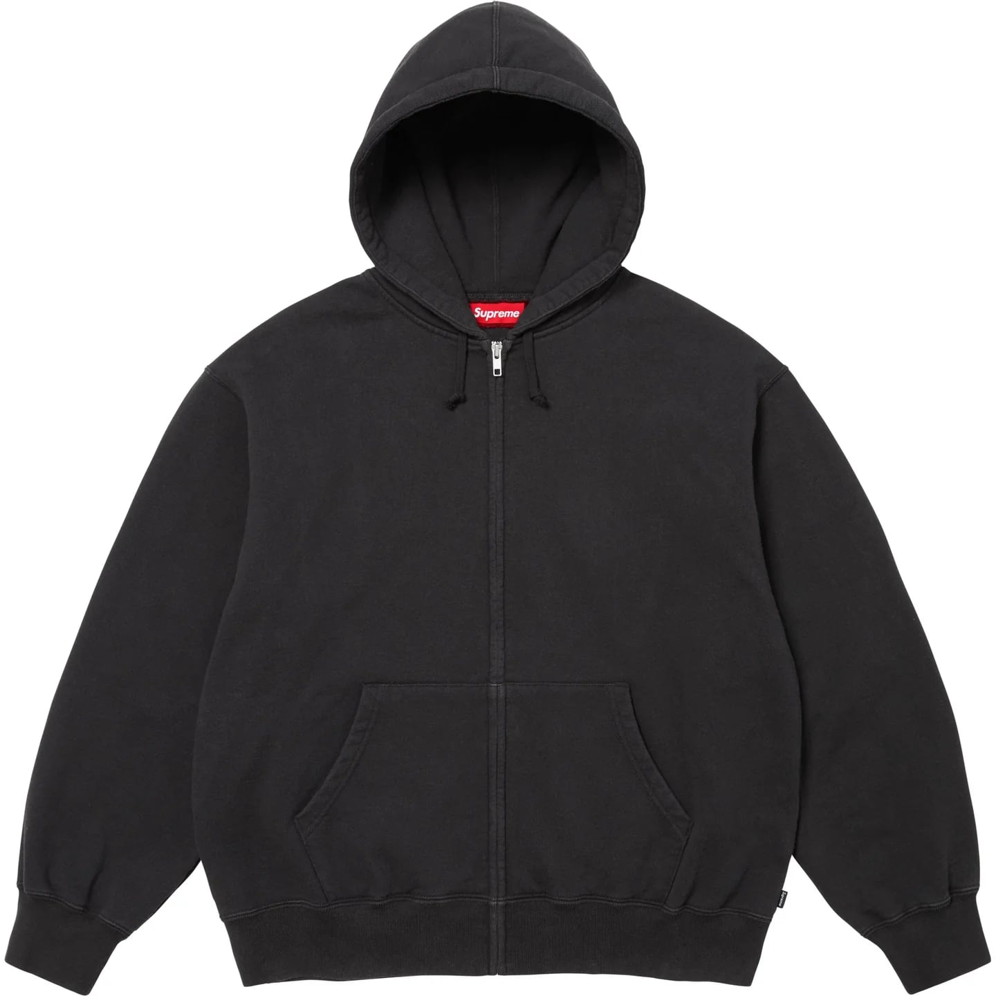 SUPREME? ZIP UP HOODIE 2025SS バックロゴ フルジップ スウェットパーカー プレミアムコットン シュプリーム 高級感 ストリート グレー ブラック