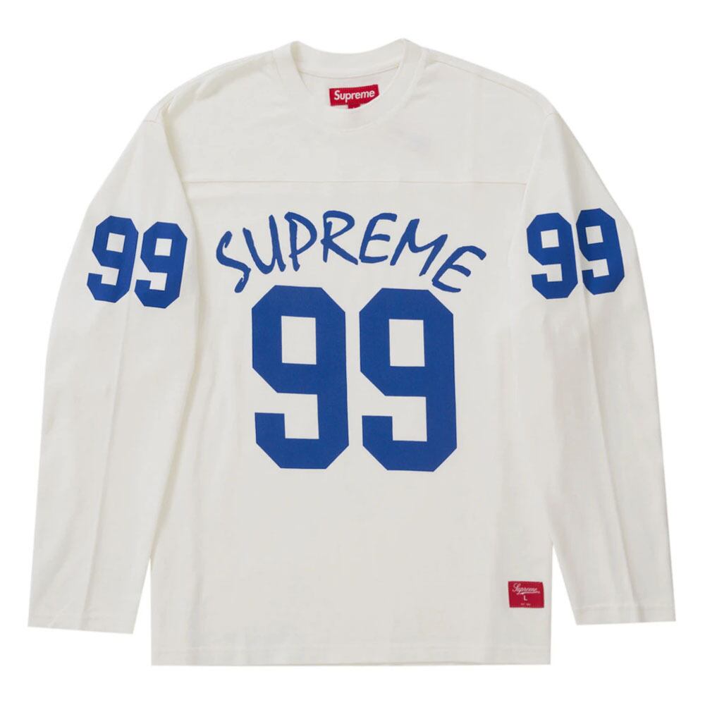 Supreme 99 LONG SLEEVE JERSEY 24FW ナンバリング 99 フットボール ロングスリーブTシャツ ロンT ホワイト ブラック メンズ レディース
