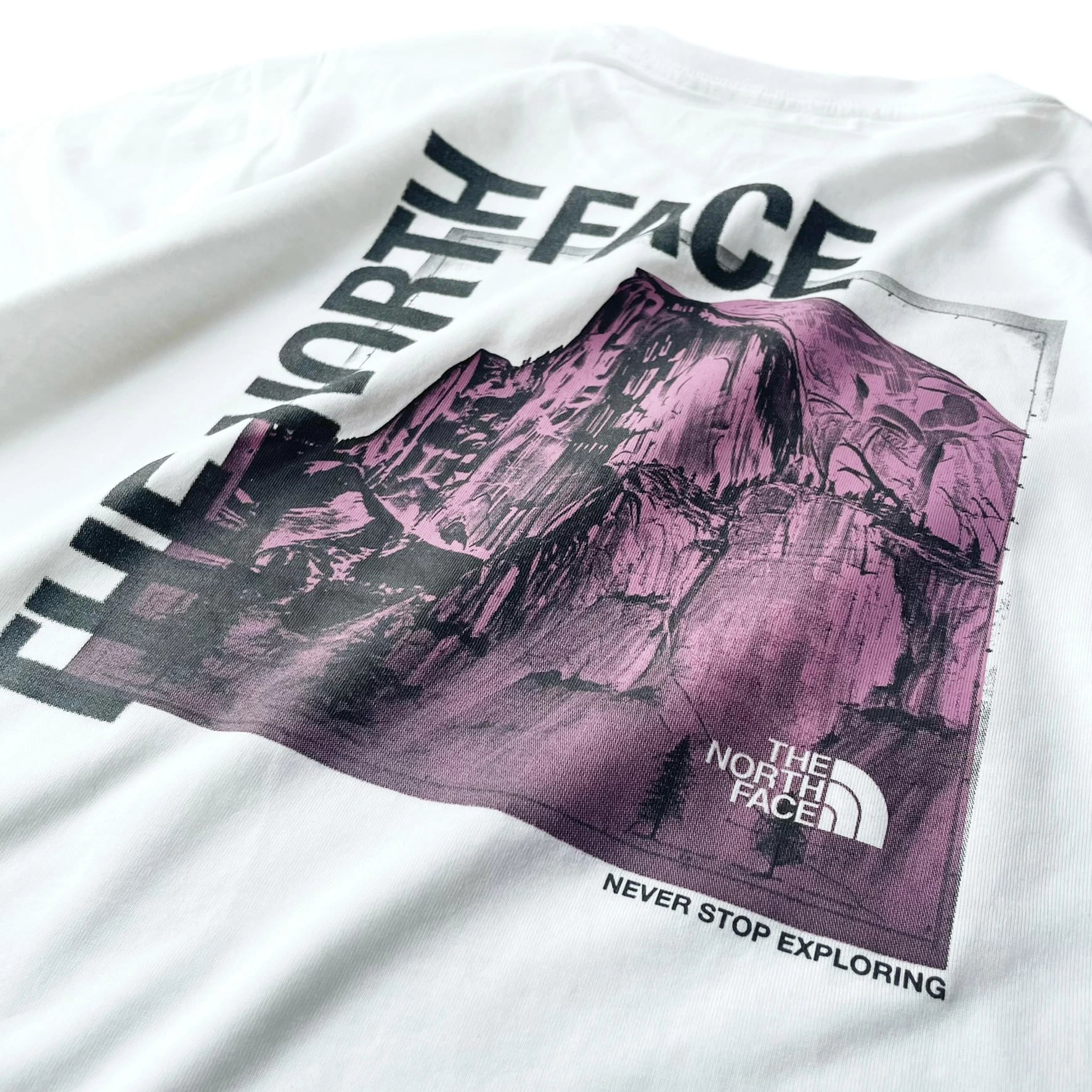 THE NORTH FACE グラフィックTシャツ 半袖 メンズ レディース ユニセックス ホワイト バックプリント