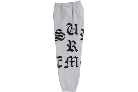 SUPREME? SWEAT PANT 2025SS ロゴ刺繍 スウェットパンツ プレミアムフリース シュプリーム 高級感 ストリート グレー