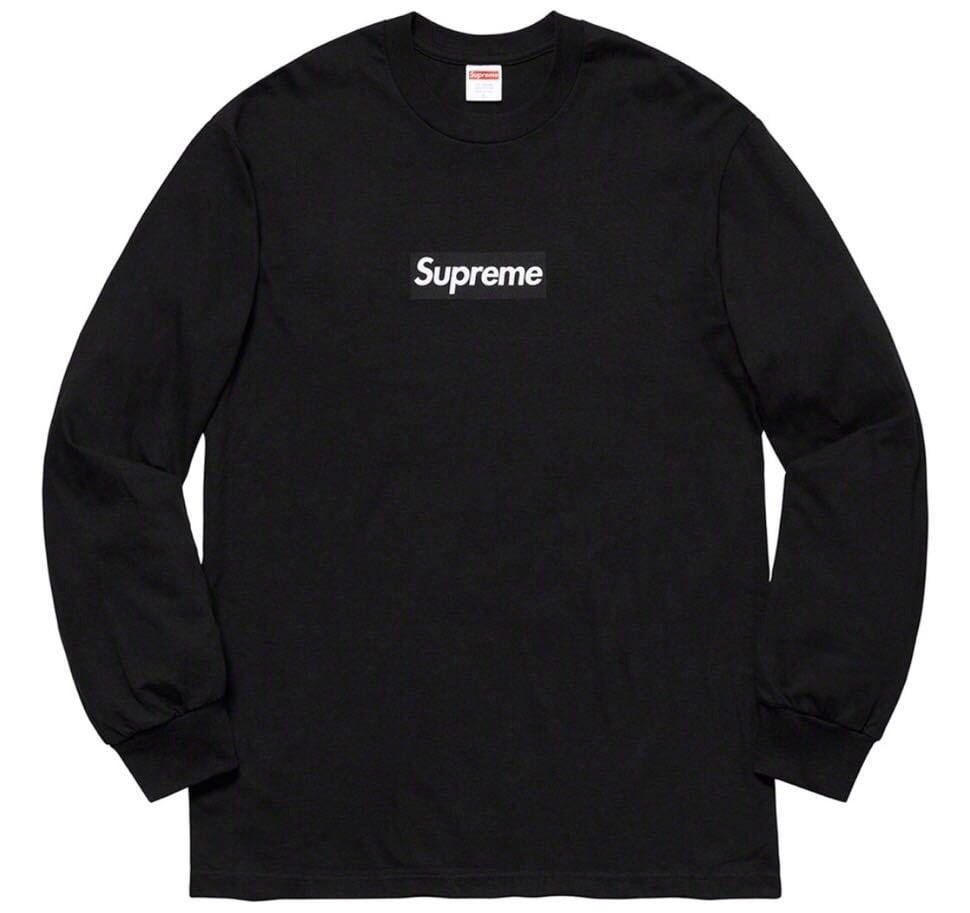 Supreme スモールボックスロゴ ロングスリーブTシャツ 小さなロゴ ロンT ホワイト ブラック メンズ レディース