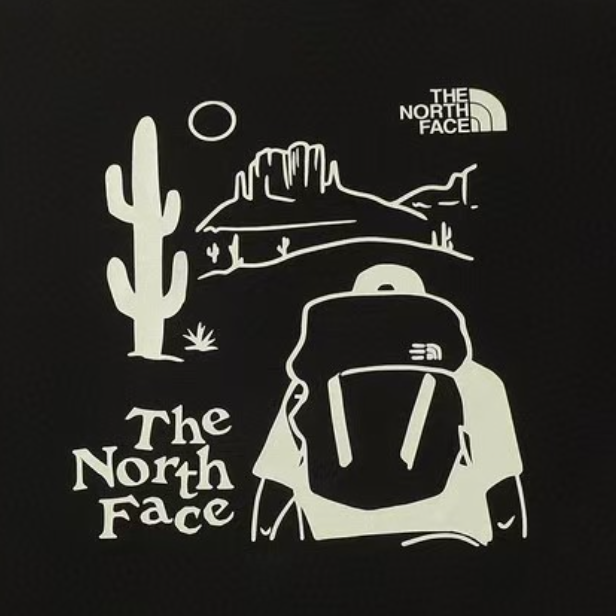 THE NORTH FACE メンズ バックプリントTシャツ 半袖 ロゴTシャツ ブラック カジュアル アウトドアウェア