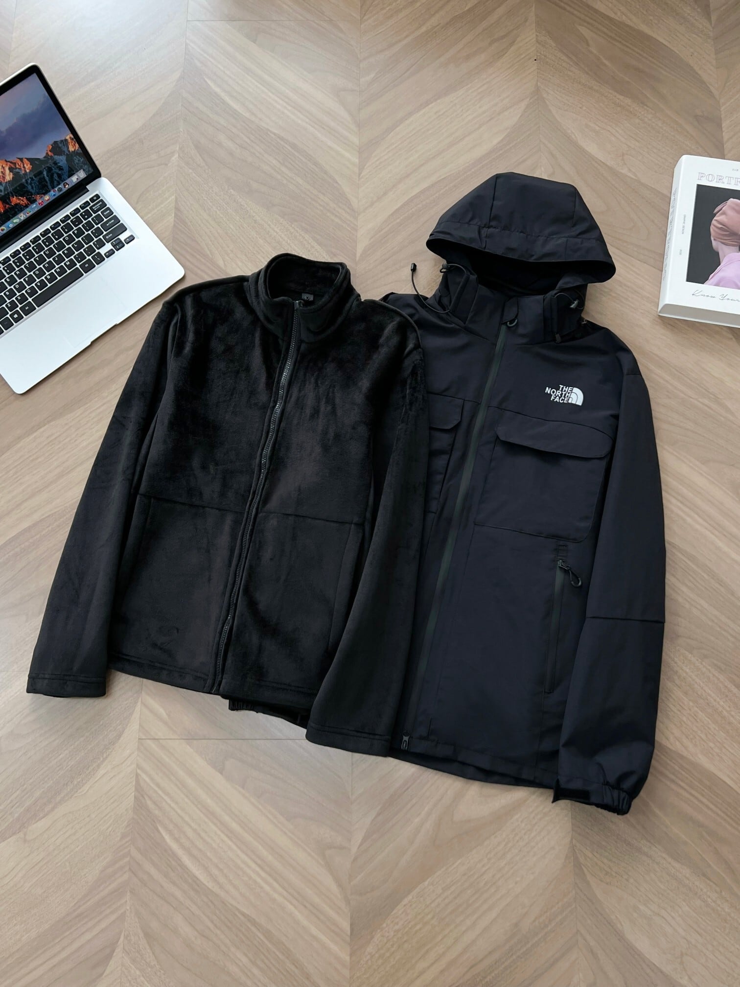 THE NORTH FACE マウンテンパーカー メンズ レディース ジャケット 防風 フード付き アウトドア カジュアル ブラック
