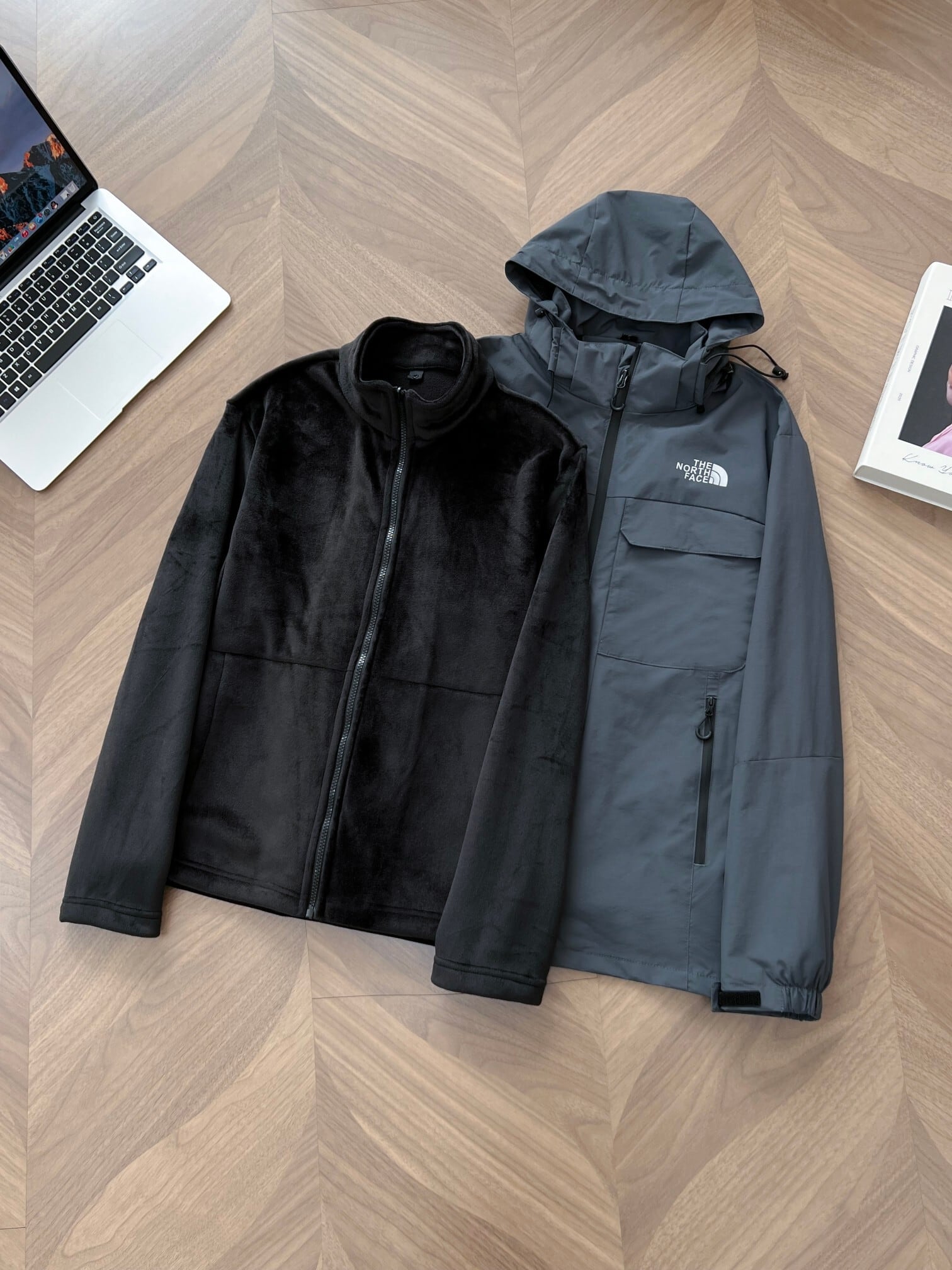 THE NORTH FACE マウンテンジャケット メンズ レディース ナイロンジャケット フード付き アウトドア ブラック