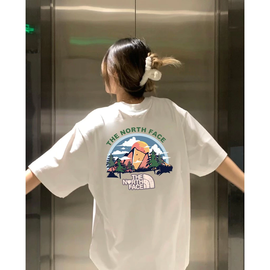 THE NORTH FACE グラフィックTシャツ 半袖 レディース メンズ ユニセックス ホワイト バックプリント