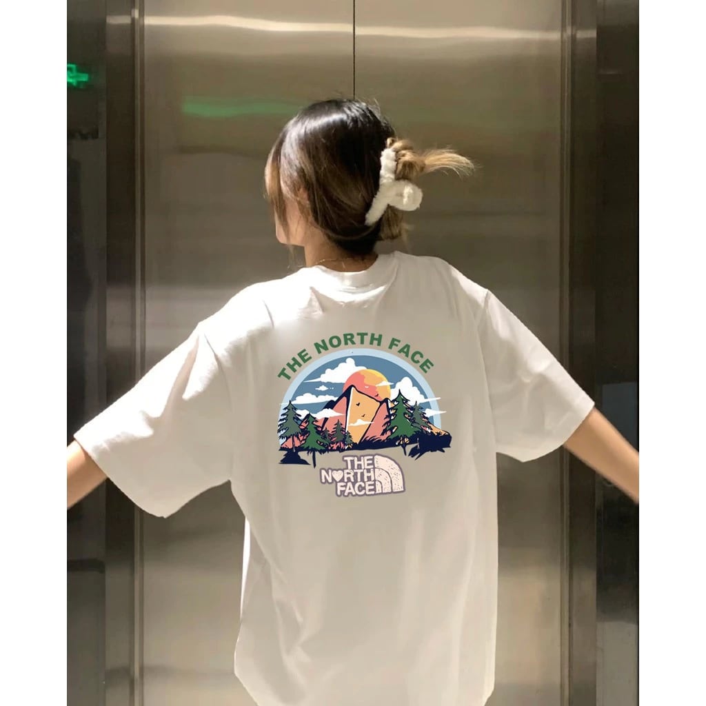 THE NORTH FACE グラフィックTシャツ 半袖 レディース メンズ ユニセックス ホワイト バックプリント